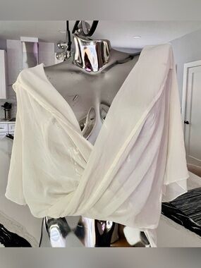 Women’s Wrap Front Blouse - White